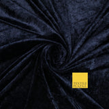 25 COLOURS - Crushed Velvet Stretch Fabric Material Backdrop Cushions Curtains