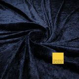 25 COLOURS - Crushed Velvet Stretch Fabric Material Backdrop Cushions Curtains