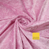 25 COLOURS - Crushed Velvet Stretch Fabric Material Backdrop Cushions Curtains