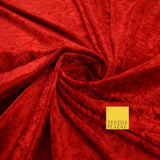 25 COLOURS - Crushed Velvet Stretch Fabric Material Backdrop Cushions Curtains