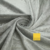 25 COLOURS - Crushed Velvet Stretch Fabric Material Backdrop Cushions Curtains