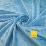 25 COLOURS - Crushed Velvet Stretch Fabric Material Backdrop Cushions Curtains