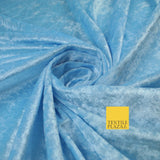 25 COLOURS - Crushed Velvet Stretch Fabric Material Backdrop Cushions Curtains