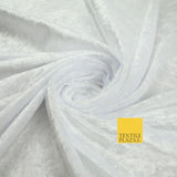25 COLOURS - Crushed Velvet Stretch Fabric Material Backdrop Cushions Curtains