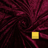 25 COLOURS - Crushed Velvet Stretch Fabric Material Backdrop Cushions Curtains