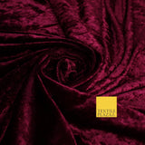 25 COLOURS - Crushed Velvet Stretch Fabric Material Backdrop Cushions Curtains