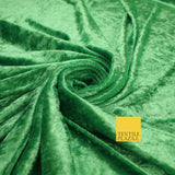 25 COLOURS - Crushed Velvet Stretch Fabric Material Backdrop Cushions Curtains