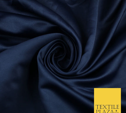 8 COLOURS -  Luxury Plain Smooth Dull Matt Bridal Satin Fabric Dress 56" Wide