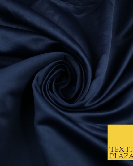 8 COLOURS -  Luxury Plain Smooth Dull Matt Bridal Satin Fabric Dress 56" Wide