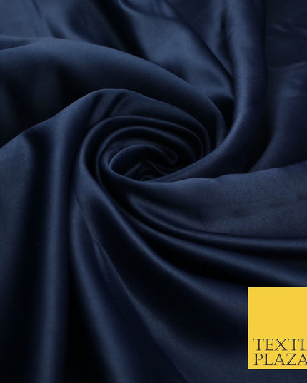 8 COLOURS -  Luxury Plain Smooth Dull Matt Bridal Satin Fabric Dress 56" Wide