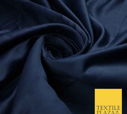 8 COLOURS -  Luxury Plain Smooth Dull Matt Bridal Satin Fabric Dress 56" Wide