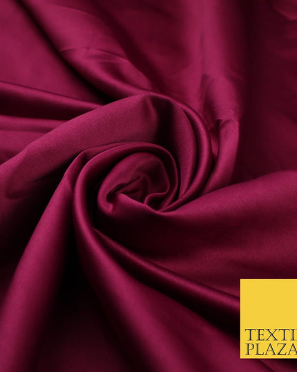 8 COLOURS -  Luxury Plain Smooth Dull Matt Bridal Satin Fabric Dress 56" Wide