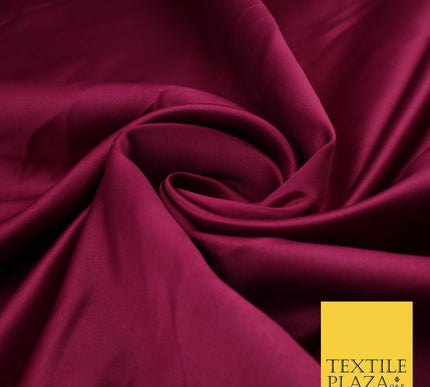 8 COLOURS -  Luxury Plain Smooth Dull Matt Bridal Satin Fabric Dress 56" Wide