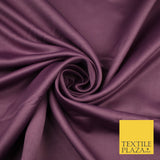 8 COLOURS -  Luxury Plain Smooth Dull Matt Bridal Satin Fabric Dress 56" Wide