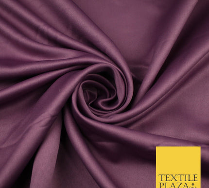 8 COLOURS -  Luxury Plain Smooth Dull Matt Bridal Satin Fabric Dress 56" Wide