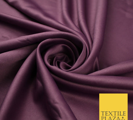 8 COLOURS -  Luxury Plain Smooth Dull Matt Bridal Satin Fabric Dress 56" Wide