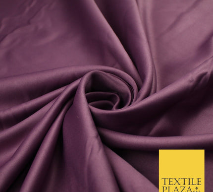 8 COLOURS -  Luxury Plain Smooth Dull Matt Bridal Satin Fabric Dress 56" Wide