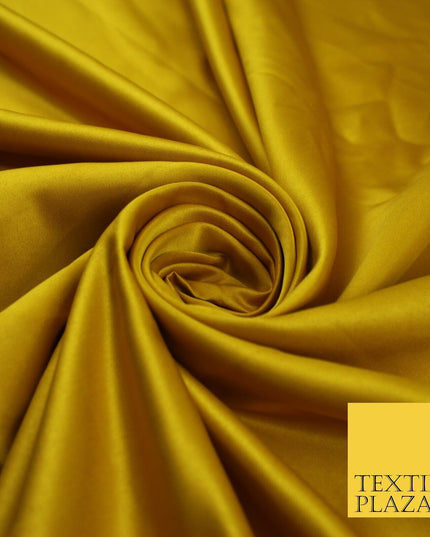 8 COLOURS -  Luxury Plain Smooth Dull Matt Bridal Satin Fabric Dress 56" Wide