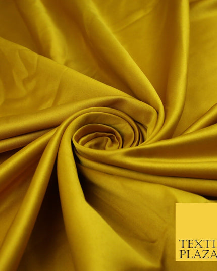 8 COLOURS -  Luxury Plain Smooth Dull Matt Bridal Satin Fabric Dress 56" Wide