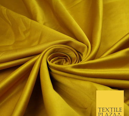 8 COLOURS -  Luxury Plain Smooth Dull Matt Bridal Satin Fabric Dress 56" Wide
