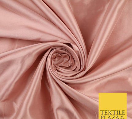 8 COLOURS -  Luxury Plain Smooth Dull Matt Bridal Satin Fabric Dress 56" Wide