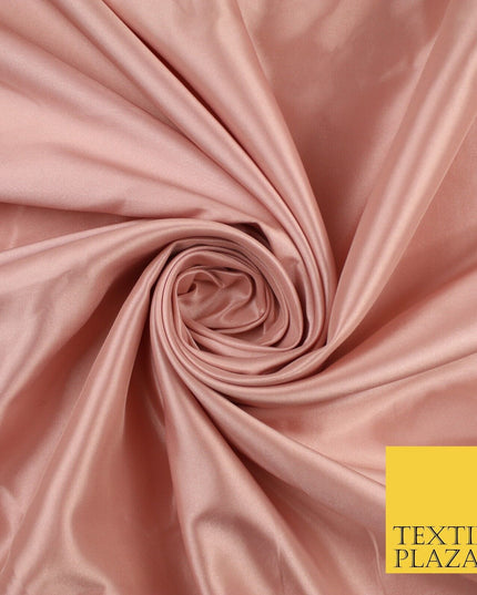 8 COLOURS -  Luxury Plain Smooth Dull Matt Bridal Satin Fabric Dress 56" Wide