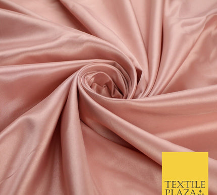 8 COLOURS -  Luxury Plain Smooth Dull Matt Bridal Satin Fabric Dress 56" Wide