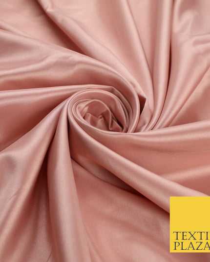 8 COLOURS -  Luxury Plain Smooth Dull Matt Bridal Satin Fabric Dress 56" Wide