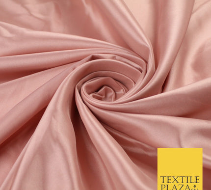 8 COLOURS -  Luxury Plain Smooth Dull Matt Bridal Satin Fabric Dress 56" Wide