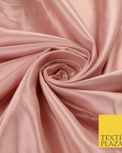 8 COLOURS -  Luxury Plain Smooth Dull Matt Bridal Satin Fabric Dress 56" Wide