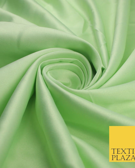 8 COLOURS -  Luxury Plain Smooth Dull Matt Bridal Satin Fabric Dress 56" Wide