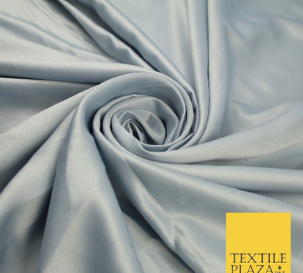 8 COLOURS -  Luxury Plain Smooth Dull Matt Bridal Satin Fabric Dress 56" Wide