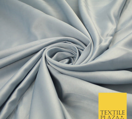 8 COLOURS -  Luxury Plain Smooth Dull Matt Bridal Satin Fabric Dress 56" Wide