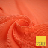 4 COLOURS - Micro Pleated Crinkle Plain Plisse Chiffon Georgette Fabric 58" Wide
