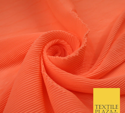4 COLOURS - Micro Pleated Crinkle Plain Plisse Chiffon Georgette Fabric 58" Wide