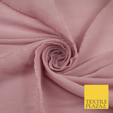 4 COLOURS - Micro Pleated Crinkle Plain Plisse Chiffon Georgette Fabric 58" Wide
