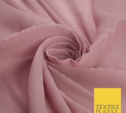 4 COLOURS - Micro Pleated Crinkle Plain Plisse Chiffon Georgette Fabric 58" Wide