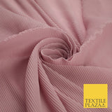4 COLOURS - Micro Pleated Crinkle Plain Plisse Chiffon Georgette Fabric 58" Wide