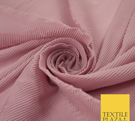 4 COLOURS - Micro Pleated Crinkle Plain Plisse Chiffon Georgette Fabric 58" Wide