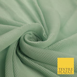 4 COLOURS - Micro Pleated Crinkle Plain Plisse Chiffon Georgette Fabric 58" Wide
