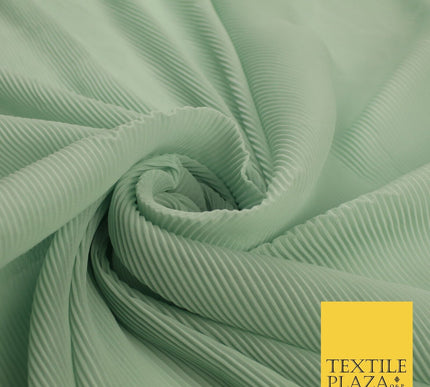 4 COLOURS - Micro Pleated Crinkle Plain Plisse Chiffon Georgette Fabric 58" Wide