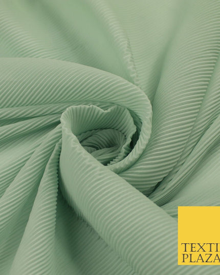 4 COLOURS - Micro Pleated Crinkle Plain Plisse Chiffon Georgette Fabric 58" Wide
