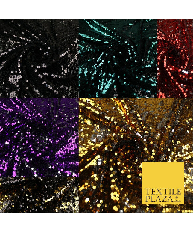 6 COLOURS - Reversible MERMAID FLIP SEQUIN 2 Colour Changing Net Tulle Fabric