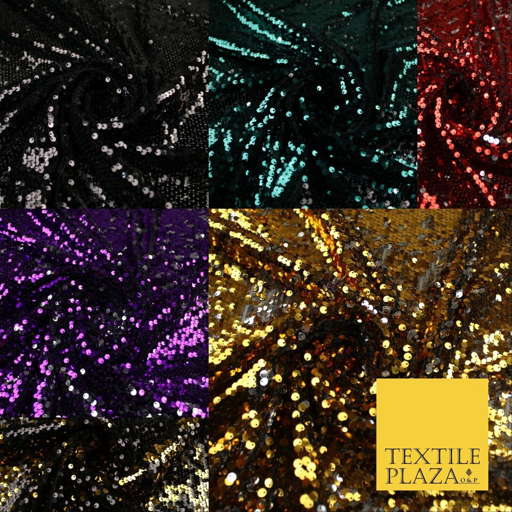 6 COLOURS - Reversible MERMAID FLIP SEQUIN 2 Colour Changing Net Tulle Fabric