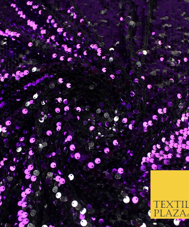 6 COLOURS - Reversible MERMAID FLIP SEQUIN 2 Colour Changing Net Tulle Fabric