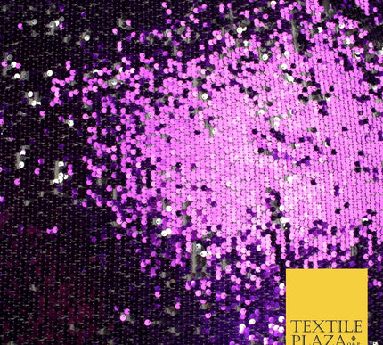 6 COLOURS - Reversible MERMAID FLIP SEQUIN 2 Colour Changing Net Tulle Fabric