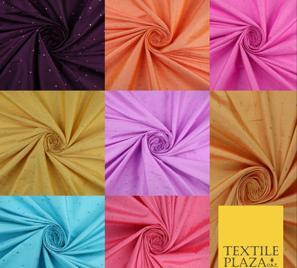 8 COLOURS - High Quality Lurex Dobby Faux Silk Two Tone Taffeta Dress Fabric 56"