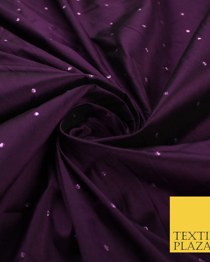 8 COLOURS - High Quality Lurex Dobby Faux Silk Two Tone Taffeta Dress Fabric 56"