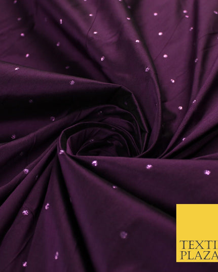8 COLOURS - High Quality Lurex Dobby Faux Silk Two Tone Taffeta Dress Fabric 56"