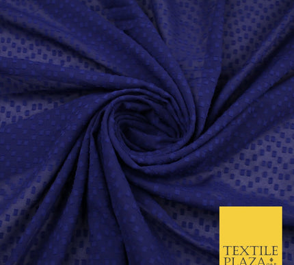 7 COLOURS - Swiss Knot Dot Dobby Sheer Georgette Chiffon Dress Fabric 56"